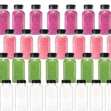 10pcs/2pcs Empty Plastic Juice Bottles With Leak-Proof Caps Clear Water Bottle,Reusable Drink Bulk Containers Easy To Fill Juice Bottling Bottle For Juicing, Smoothie, Milk Homemade Beverages,Suitable For Weddings, Gatherings, And Parties