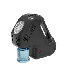Máquina de burbujas automática de mano para niños, juguete con múltiples agujeros, 2 opciones de color (Baterías y solución de burbujas no incluidas)