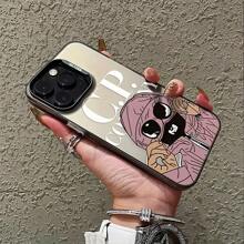 1 pièce Coque de téléphone de protection d'objectif minimaliste, design esthétique rose compatible avec iPhone 16 Pro Max, 15, 14 Plus, 13, 12, 11 et séries