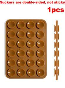 1 pieza/2 piezas Soporte para teléfono con ventosa de silicona doble cara, forma cuadrada, 14 opciones de color, soporte móvil, portátil y móvil