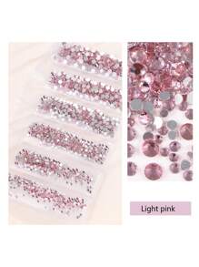 1728 Pcs Flat Back Crystal Glass Nail Art Rhinestones. 4#-12# 6 Sizes Mix DIY Decorations For Nails, Clothes, Bags, Hair Accessories, Cars, Beddings, Pendants, Etc. Suitable For Teenage Girls, Women Nail Art, Eye Makeup, Face Stickers, Jewelry Decoration Flat Back Rhinestones. 6 Bags Of Crystal Glass Flat Back Rhinestones. Nail Charms Nail Gems Nail Supplies