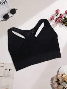 نسائية سوتيان رياضي بسحاب، قمصان خزائر بشكل قاذف للصدمات مع خيارات لخلع وسائد وبدون أسلاك، حماليات للتدريب مريحة وجذابة بطبعات شفافة في الظهر، ملابس ضغط في تمارين اليوغا - الأسود - مشاهدة 2