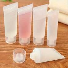 3/6 件 0.34 盎司可再填充化妆品容器瓶带螺旋盖，空管适用于乳液沐浴露洗发水洗面奶面霜等，旅行配件