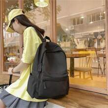 Summer Classic Black Backpack - Stylish & Practical Design For Travel,School, And Daily Adventures. Nylon, Multiple Compartments, And Vintage-Inspired Aesthetic. Perfect For Modern Explorers Travel Essentials, Perfectly Matching With Backpack Accessories