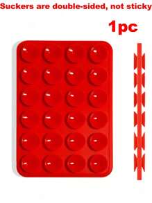 1 pieza/2 piezas Soporte para teléfono con ventosa de silicona doble cara, forma cuadrada, 14 opciones de color, soporte móvil, portátil y móvil