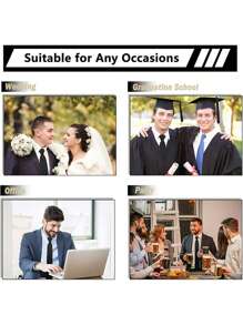 1/3 piezas Corbata con cremallera para hombre, corbata de negocios fácil sin atar, adecuada para uso diario, fiesta, boda, banquete