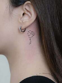 1 peça Autocolante de Tatuagem Temporária Minimalista com Padrão Pequeno, Semipermanente, à Prova de Água e Resistente ao Suor, Dura 1-2 Semanas, Efeito Realista de Sumo de Ervas, Resistente à Fricção, Não Refletivo, Autocolante de Tatuagem Falsa Preta, Unissexo, Adequado para Braços, Peito, Pernas, Abdómen, Cintura, Dedos, Pescoço e Outras Partes do Corpo, Arte Corporal Modernista - Preto - Ver 3