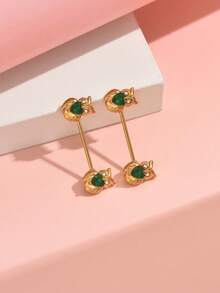 1 Cặp 16G Thiết kế mặt trăng mặt trời cú nhẫn núm vú cho phụ nữ 316 thép phẫu thuật không gây dị ứng đồ trang sức xỏ núm vú, Cubic Zirconia, Động vật, Các yếu tố thiết kế thiên thể, Thích hợp cho phụ nữ mặc hàng ngày dự tiệc - Nhiều màu - Xem 5