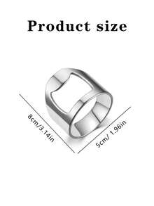 1/6pcs Stainless Steel Bottle Opener Ring, Titanium Steel Finger Ring Bottle Opener, Cool Bar Kitchen Accessories, Stainless Steel Ring Jewelry - Multicolor - View 8