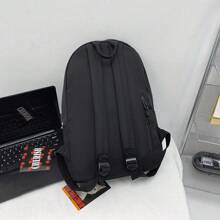Summer Classic Black Backpack - Stylish & Practical Design For Travel,School, And Daily Adventures. Nylon, Multiple Compartments, And Vintage-Inspired Aesthetic. Perfect For Modern Explorers Travel Essentials, Perfectly Matching With Backpack Accessories