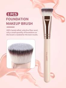 MAANGE 6pcs Professional Facial Makeup Brush Set With Paper Box ,Foundation Brush,Contour Brush,Blush Brush,Eyeshadow Brush,Blending Brush,Makeup Brush With Soft Fiber For Powder,Liquid,Cream For Easy Carrying,Brush For Travel. - 杏色 - 查看 6