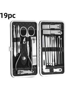 Luxury Manicure And Pedicure Set – Extra Sharp Stainless Steel Nail Clippers, Scissors, Files & Grooming Tools In Stylish Black & Red Case – Professional Nail Care Kit For Men & Women, Travel-Friendly, Perfect Gift For Husband, Boyfriend, Parents, And Valentine's Day