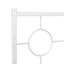 vidaXL Giroletto con Testiera in Metallo Bianco 120x200 cm - Bianco - Visualizzare 7