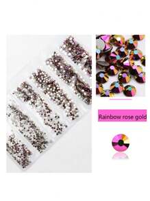 1728 Pcs Flat Back Crystal Glass Nail Art Rhinestones. 4#-12# 6 Sizes Mix DIY Decorations For Nails, Clothes, Bags, Hair Accessories, Cars, Beddings, Pendants, Etc. Suitable For Teenage Girls, Women Nail Art, Eye Makeup, Face Stickers, Jewelry Decoration Flat Back Rhinestones. 6 Bags Of Crystal Glass Flat Back Rhinestones. Nail Charms Nail Gems Nail Supplies