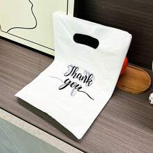 20pcs 20x15cm Plastic "Thank You" Gifts Bag Reusable Hand-Held Packaging Bag Practical Tote Bag Party Small Gift Storage Bag - Multicolor - View 6