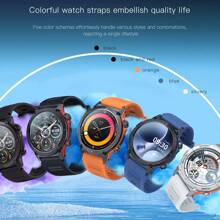 1pc Silicone Strap Smart Watch For Women, 1.43" AMOLED HD Screen, Sports Activity Tracker, Calculator, Alarm, Music Player, Remote Camera, Message Notification, Bluetooth Compatible With Android & IOS, Suitable For School, Exercise, Gift-Giving And More Occasions