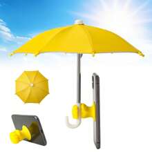 Soporte paraguas para motocicleta/bicicleta para uso al aire libre, resistente a la lluvia y el sol, de tamaño mini, con recubrimiento de plata, estructura resistente al viento, para uso en todo tipo de clima