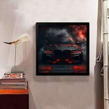 1pc, 5D Super Sports Car Diamond Painting Kit, DIY Full Round Diamond Embroidery Craft Canvas Home Decoration - 29.97cm X 29.97cm, Suitable For Living Room, Bedroom, Study, Multi-Purpose - Multicolor - View 7