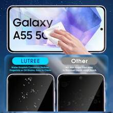 2 pezzi Pellicola protettiva in vetro temperato HD compatibile con Samsung Galaxy A Series (A55, A54, A56, A34, A35, A36, A13, A53) 5G - Resistente a graffi e urti, facile installazione, impermeabile, antiurto, anti-caduta, anti-graffio, anti-impronta digitale, copertura completa