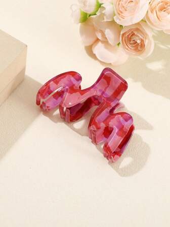 1pc Colorful Dye Acrylic M-Shaped Hair Claw, Fashion & Minimalist, Suitable For Multiple Occasions, Decoration & Styling,Hair Accessories,Claw Clips,Hair Jaw Clip,Hair Clutch Fall Winter Hair Clip For Vacation Outfits Woman