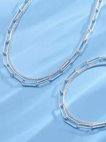 Newsoul Women's Bracelet And Necklace Set, Made Of 925 Sterling Silver, Exquisite Jewelry, Suitable For Weddings, Engagements, Everyday Wear, Or Dates, A Perfect Gift For A Bride-To-Be... - Silver - View 5