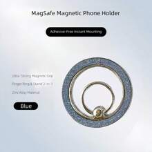 360° drehbarer Glitzer-Ring-Magnethalterung für Handys, 12-Stein Diamant, sofort an- und abnehmbar, klebefrei, Dual-Modus Griff- und Ständer-System kompatibel mit iPhone, Android Handy, Geschenk zum Geburtstag, für Familie, Freunde, Fingerring Halterung, Handygriff, Handyzubehör