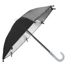 Soporte paraguas para motocicleta/bicicleta para uso al aire libre, resistente a la lluvia y el sol, de tamaño mini, con recubrimiento de plata, estructura resistente al viento, para uso en todo tipo de clima