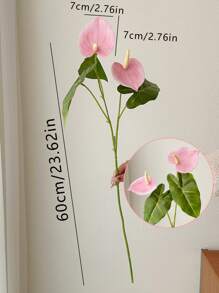 1pc/2Pcs/3pcs Artificial Flowers Anthurium Calla Lotus Decoration Room Living Room Porch Table Decoration Flowers Highly Attractive Level Interior Decoration Fake Flowers Silk Cloth Flowers Party Decoration Fake Flowers,Fake Plants