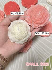 1pc Peony-Shaped Candle Small Size Multi-Colour Gift For Female Friends Valentine's Day Birthday Gift For Home Decoration Scented Candle Gifts Graduation