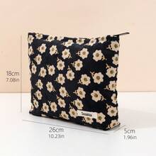 1个带拉链的梅花图案化妆包，完美收纳美妆必备品，防水化妆包，口红包，女士化妆包，小巧收纳化妆包，化妆刷收纳盒，洗漱包，情人节礼物，旅行必备，旅行，情人节，房间装饰，钱包必备，女士化妆包，钱包必备物品，邮轮必备，设计师手提包，基础款，梳妆台必备，房间，可爱化妆包