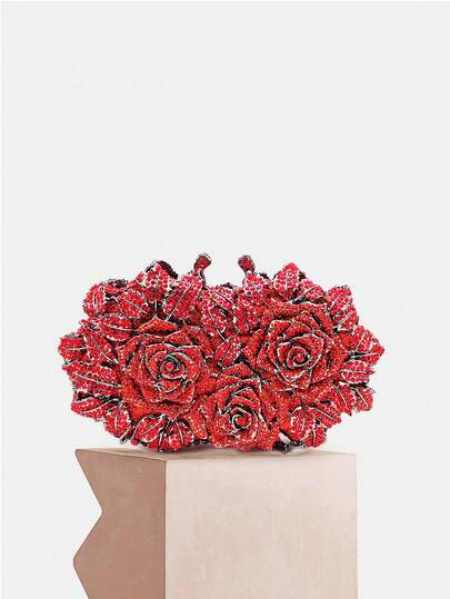 Túi xách cầm tay dự tiệc sang trọng, lộng lẫy, thanh lịch và tinh tế với thiết kế hoa văn vàng/bạc/đỏ/nhiều màu sắc, túi xách dự tiệc cưới trang trọng dành cho nữ, túi xách hoa văn đính pha lê, túi xách dự tiệc đính đá kim loại thủ công hoàn toàn, túi cầm tay đính sequin kiểu cổ điển, túi dự tiệc cưới, túi đeo vai có dây xích, túi cô dâu, phù hợp cho đám cưới, dạ hội và các buổi tiệc, món quà tuyệt vời nhất dành cho phụ nữ.