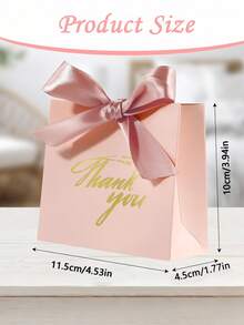 10 件-小礼品袋、迷你感谢袋、粉色牛皮纸蝴蝶结礼品袋、小糖果袋、生日和婚礼送礼会散装礼品袋、派对礼品袋、生日礼品袋、母亲节礼品袋、伴娘礼品袋、粉色花纹纸礼品袋，适合婚礼，非常适合派对、生日、婚礼、新娘送礼会回礼、婚礼宾客礼物、盒子、婚宴装饰（粉色） - 彩色 - 查看 7