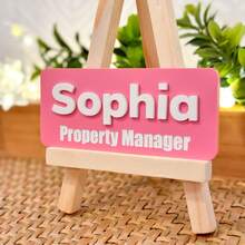 1pc Custom Acrylic Name Tag - Magnetic Name Badge For Teachers And Nurses, Personalized Cute Colorful Work Badge,Custom Business Name Tag,Custom Company Name Tag. - Color Badge - View 5