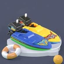 Random Color Wind-Up Boat Toys - Interesting Bath Floating And Pool Toys For Children, Swimming Pool Clock Boat, Summer Outdoor Game Gift For Boys And Girls