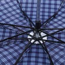 1 pieza Paraguas a cuadros de otoño/invierno para Acción de Gracias/Navidad, paraguas plegable reforzado y ligero para días lluviosos y soleados, paraguas plegable portátil para negocios para hombres y mujeres