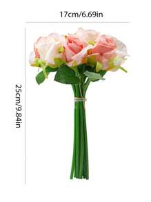 12 Artificial Rose Hand-Held Flowers, Multi-Color Simulated Silk Roses, Used For Parties, Home Proposals, Weddings, Brides, Wedding Decorations