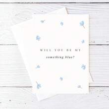 ¿Serás mi algo azul? Tarjeta de propuesta, propuesta a dama de honor, tarjetas para el séquito nupcial, algo azul - multicolor - Ver 4