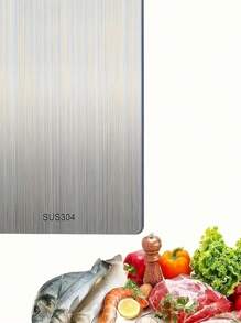 1 pièce de planche à découper en alliage de titane haut de gamme - design double face, en acier inoxydable, convient pour la cuisine et la salle à manger, planche à découper de cuisine, tapis à découper en titane médical japonais à double face - hygiène et durabilité avancées