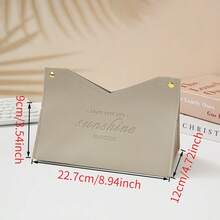 1 个纸巾盒收纳盒,3 种不同尺寸(小、中、大),适用于塑料包装纸巾,不适用于礼品盒包装纸巾,由人造皮革制成,也可用于桌面存储,北欧极简主义奢华纸巾盒,适用于家庭、客厅、汽车,时尚创意 - 多色 - 查看 33