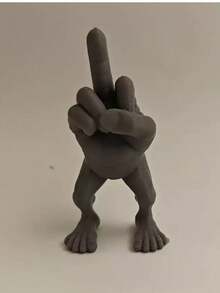 1pc Middle Finger Shaped Figure With Legs, Funny Office Desktop Decoration Gift - April Fool's Day - Multicolor - View 21
