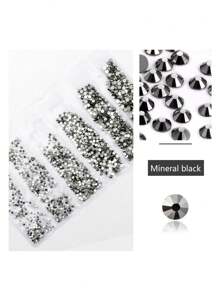 1728 Pcs Flat Back Crystal Glass Nail Art Rhinestones. 4#-12# 6 Sizes Mix DIY Decorations For Nails, Clothes, Bags, Hair Accessories, Cars, Beddings, Pendants, Etc. Suitable For Teenage Girls, Women Nail Art, Eye Makeup, Face Stickers, Jewelry Decoration Flat Back Rhinestones. 6 Bags Of Crystal Glass Flat Back Rhinestones. Nail Charms Nail Gems Nail Supplies