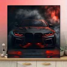 1pc, 5D Super Sports Car Diamond Painting Kit, DIY Full Round Diamond Embroidery Craft Canvas Home Decoration - 29.97cm X 29.97cm, Suitable For Living Room, Bedroom, Study, Multi-Purpose - Multicolor - View 4