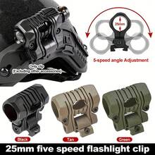 1 pièce Clip de lampe de poche à 5 étapes, Clip de lampe de poche tactique à rotation RAPIDE, Accessoire de lampe de poche - Multicolore - Voir 9