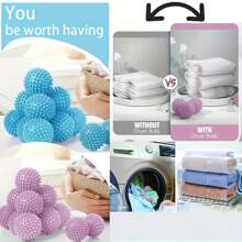 2pcs/4pcs/6pcs, Reusable Laundry Balls, Anti-Tangles, Fabric Softener, Stain Remover - Essential Washing And Drying AIDS For Soft Cleaning Clothes, Random Colors, Halloween Gifts, Christmas Gifts, Christmas Best Gifts