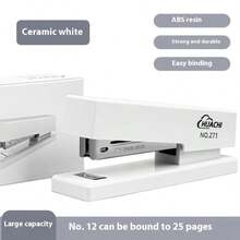 1pc Compact Ergonomic Handheld Multi-Function Stapler, Can Staple 2-50 Pages, Suitable For Student, Home, And Office Use,Back To School,School Supplies - Stapler (black) - View 17