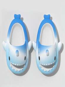 Bathroom Non-Slip Slippers - Mint Blue Multicolor - View 5
