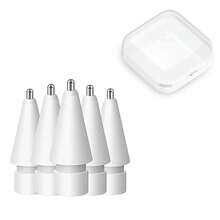 5/10 件白色金属替换触控笔笔尖，带 1 个收纳盒，兼容 Apple iPad 1/2/Pro，高灵敏度可替换笔尖和精确触控笔/书写笔尖，适用于铅笔 - 彩色 - 查看 9