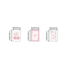 3 pièces Tableau mural aquarelle nœud rose image féminine imprimés sur canevas peintures style preppy décoration pour chambre, salon ou bureau appartement étudiant sans cadre