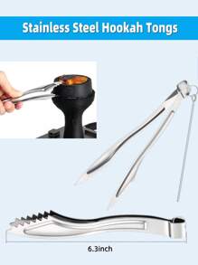 100pcs/Pack Disposable Hookah Mouth Tips, Colored Plastic Hookah Mouthpieces, Hookah Accessories, Hookah Tongs, Stainless Steel Long Charcoal Tongs, Metal Narguile Hookah Tongs, Grilling Tongs