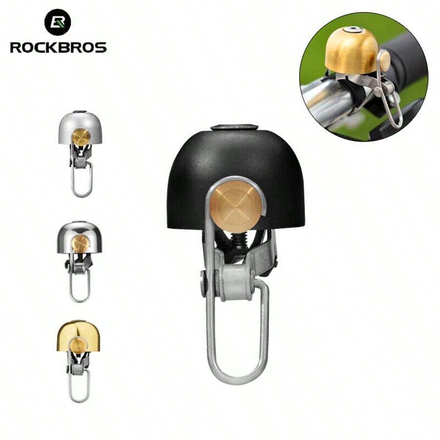 ROCKBROS Retro Bike Bell Copper Crisp Cycling Bicycle Handlebar Bell Alarm Ring